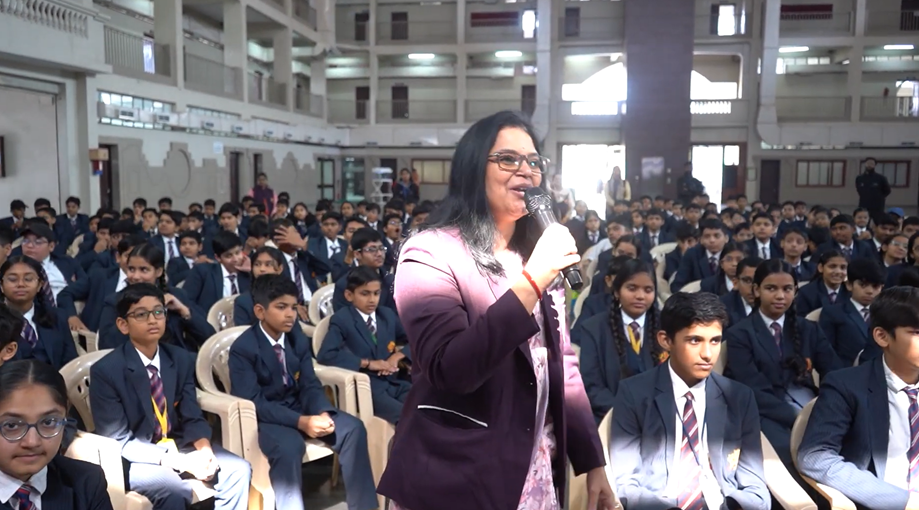 Chairman Sir with Class 6 to 8 Students